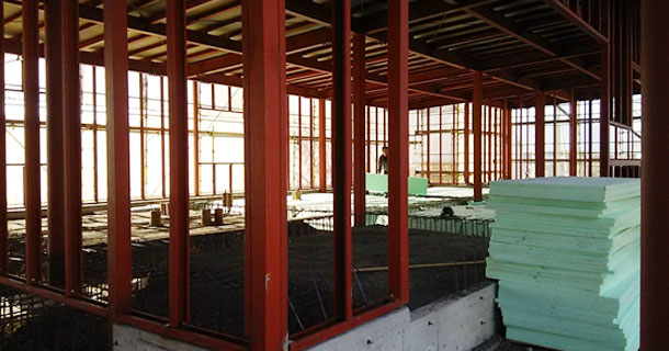 肝臓内科・眼科の建築工事状況